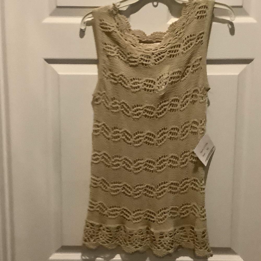 Joseph A. Lace Knit Top in Cream